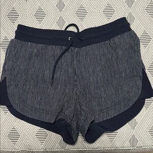 Athleta Navy Pinstripe Linen Shorts - Size 2